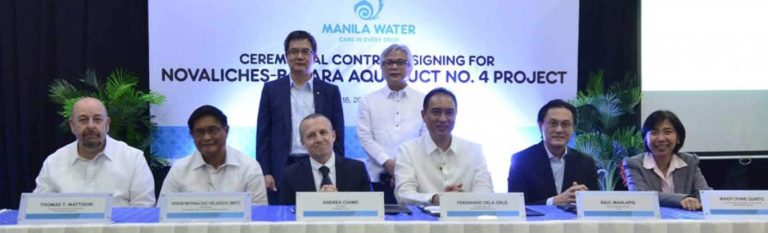 Manila Water, First Balfour Sign P5.3-Billion Aqueduct Project