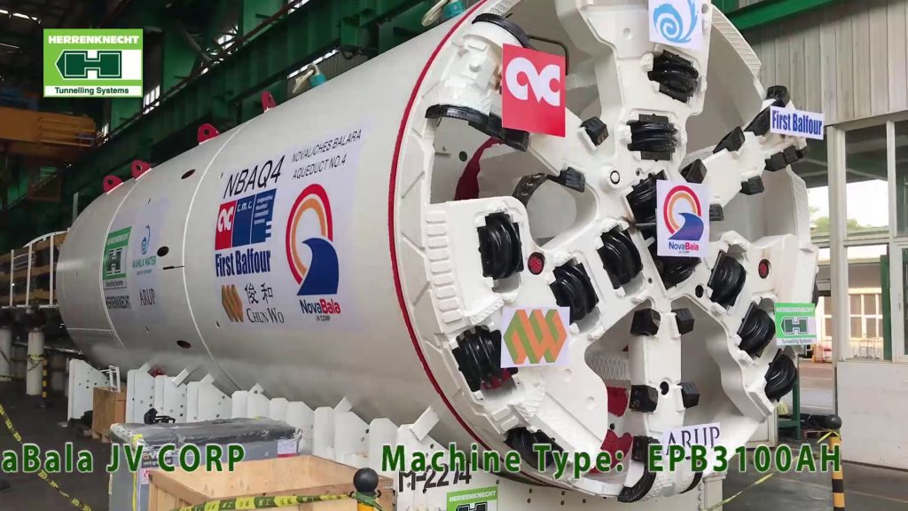 Novabala JV (CMC di Ravenna, First Balfour and Chun Wo Joint Venture) Tunnel Boring Machine for Manila Water Aqueduct Project