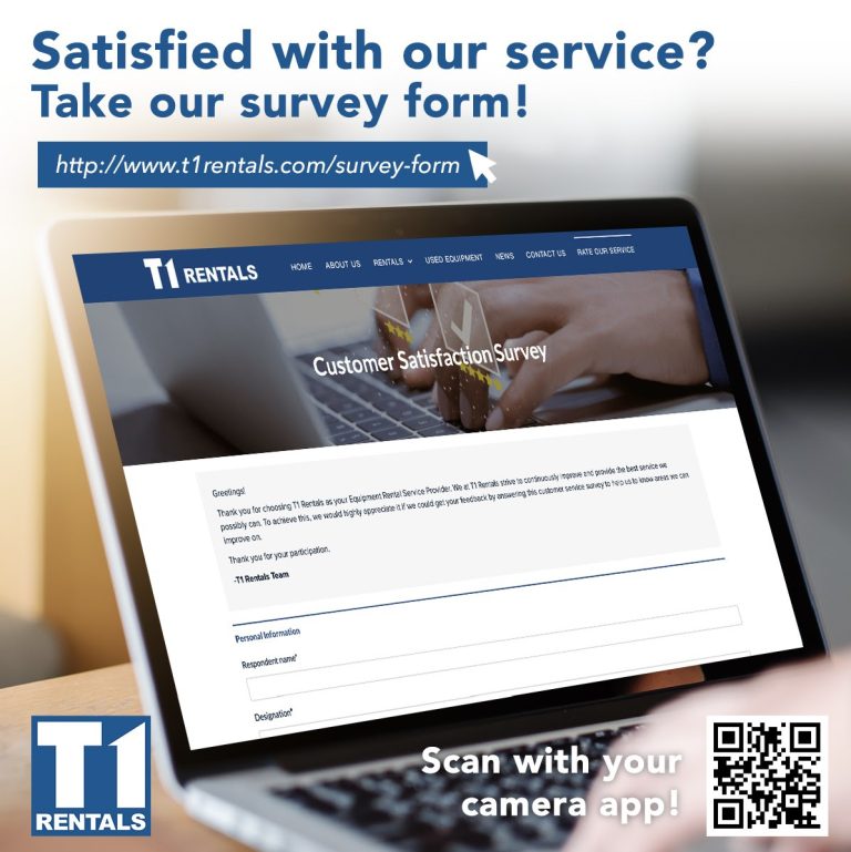 T1 Rentals Launches Online Customer Satisfaction Survey Portal