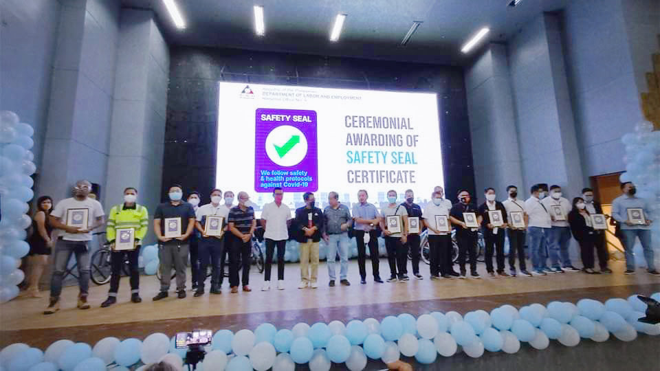 Ceremonila Awarding of Safety Seal Certificate in Old Albay District, Legazpi City