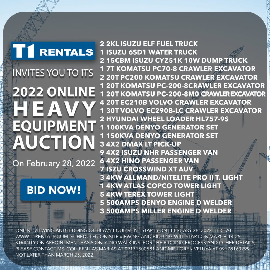 2022 Online Heavy Equipment Auction