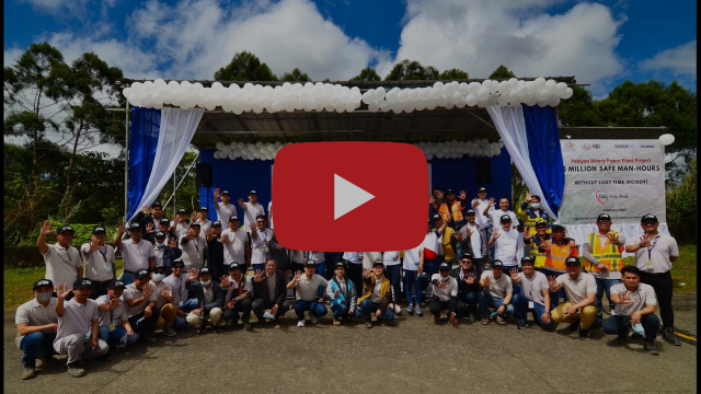 Click to view YouTube video of the team's 5 million safe man hours celebration