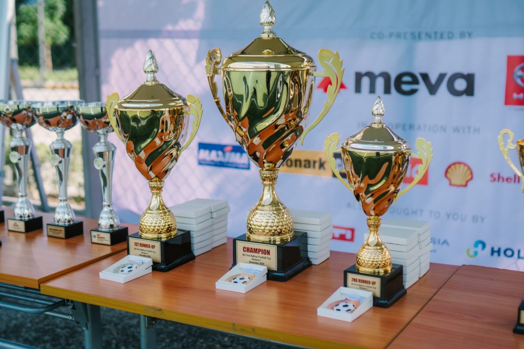 Trophies and medals in this year's First Balfour Cup